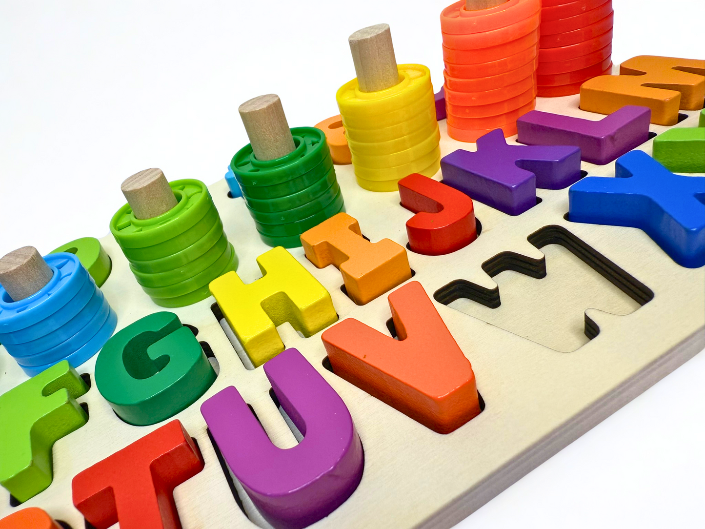 Wooden 3 in 1 Alphanumeric Pairing Toy