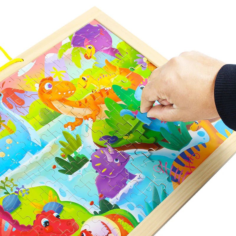 2 in 1 Sketchpad & Puzzle Wooden Board 1877 - Kiddie Land