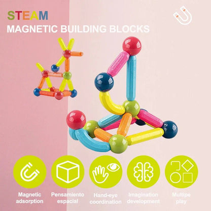 36 Pieces DIY 3D Model Magnetic Stick and Ball Construction Set - Kiddie Land