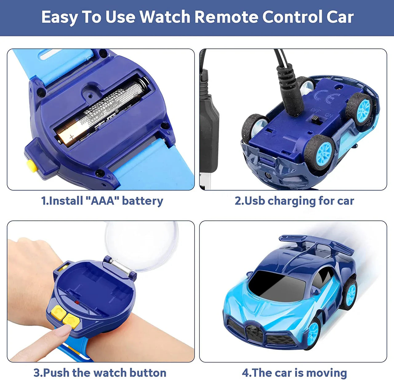 Remote Control Wrist Car Watch