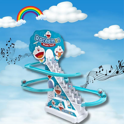 Electric Doraemon Slide Racing Track Set With Lights & Music
