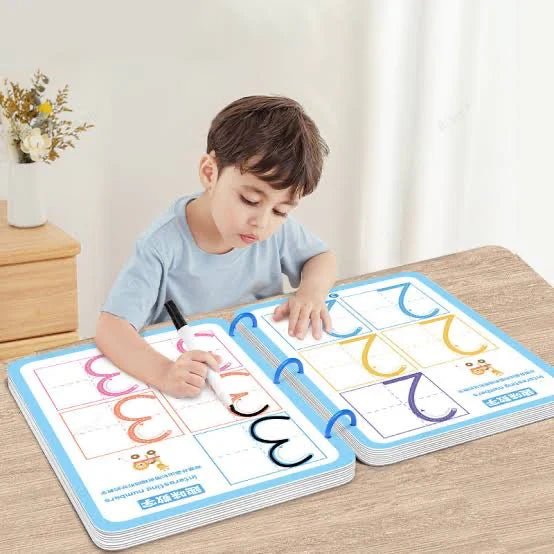 64 Pages Premium Reusable Tracing Book + 2 Markers & Eraser - Kiddie Land