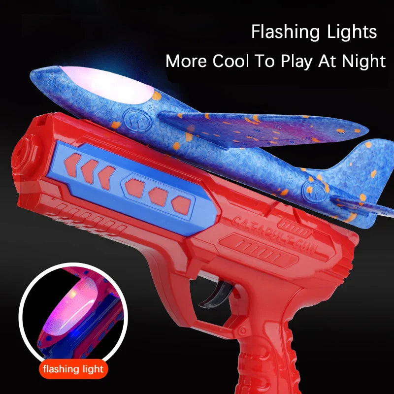 Children Foam Plane Launcher Toy Outdoor