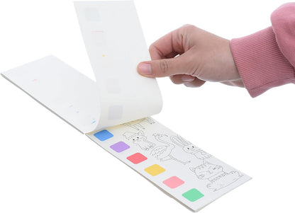 Water Painting Book 12 Pages with Paint Brush