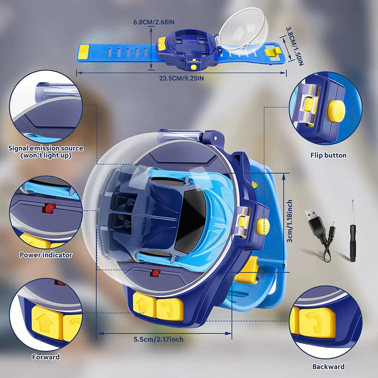 Remote Control Wrist Car Watch