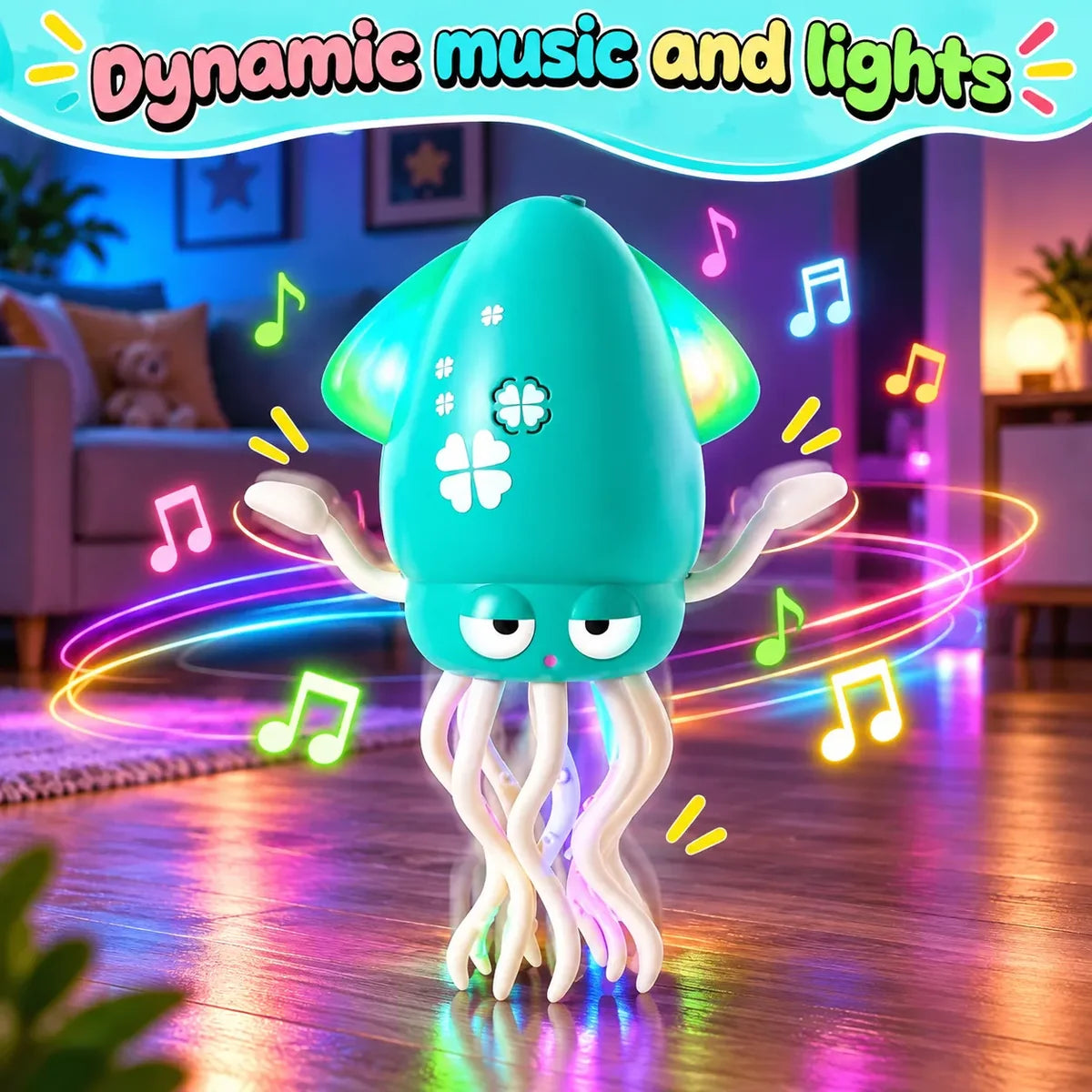 Electric Crawling Octopus Toy With Lights & Music