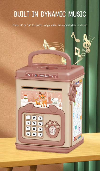 Cute ATM Machine with Fingerprint Password & Music