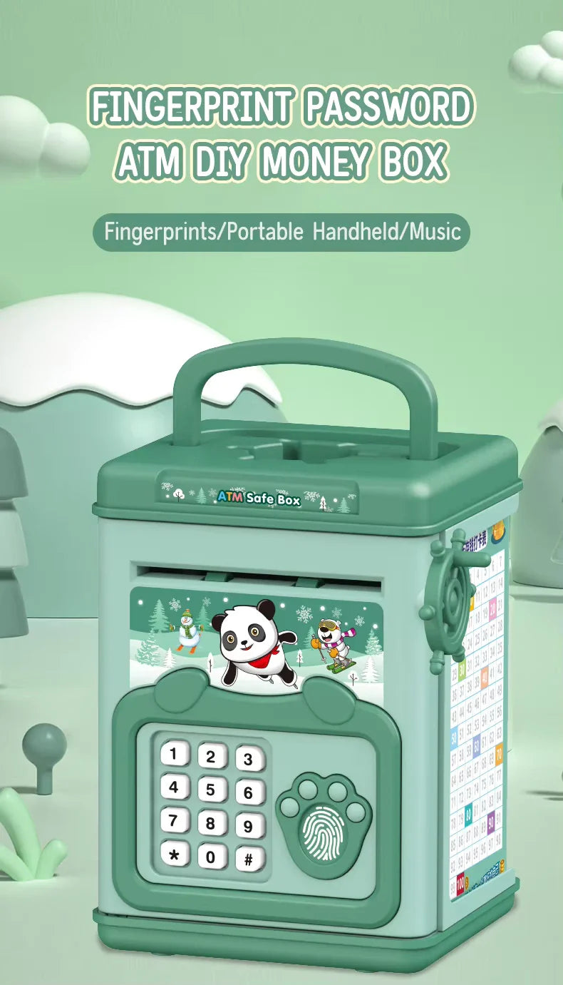 Cute ATM Machine with Fingerprint Password & Music
