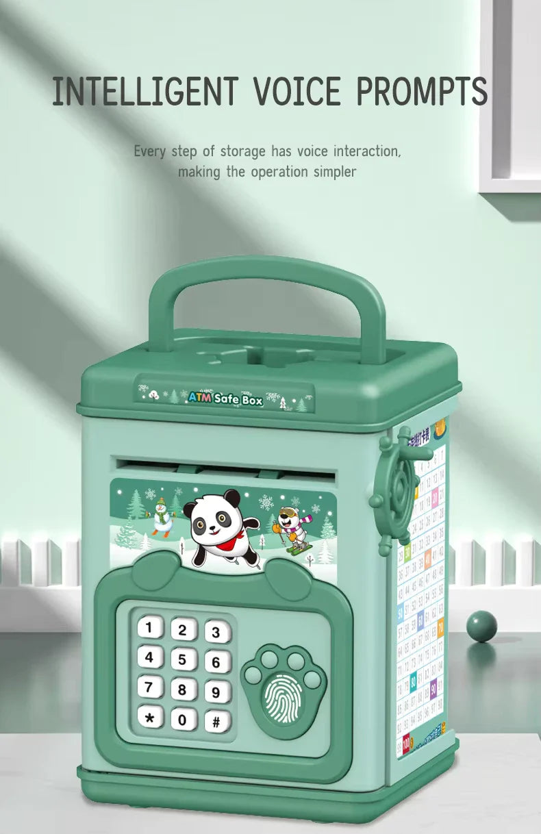 Cute ATM Machine with Fingerprint Password & Music