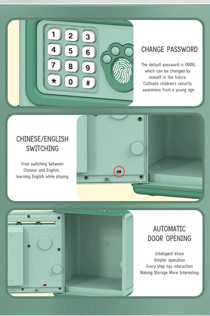 Cute ATM Machine with Fingerprint Password & Music