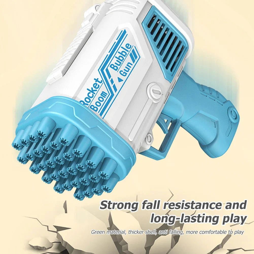 Bubble Machine Gun 32 Holes Blaster For Kids - Kiddie Land