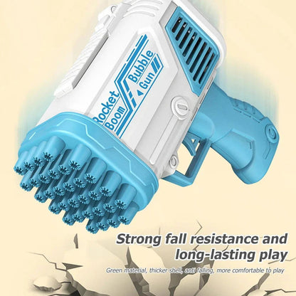 Bubble Machine Gun 32 Holes Blaster For Kids - Kiddie Land