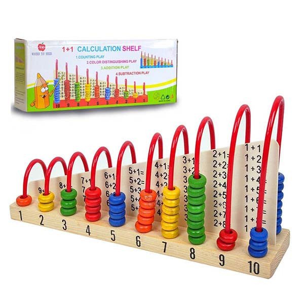 Calculation Shelf - Abacus for Math Skills - Montessori - Kiddie Land