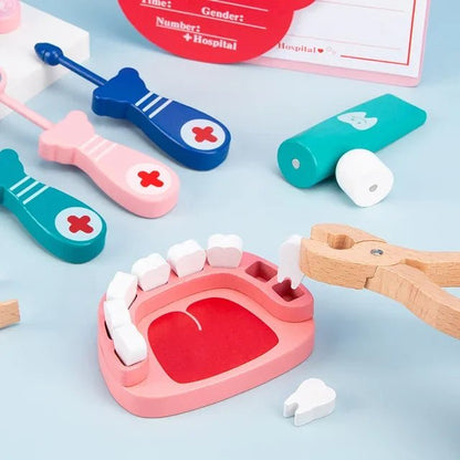 Children's Medical Kit Wooden - Kiddie Land