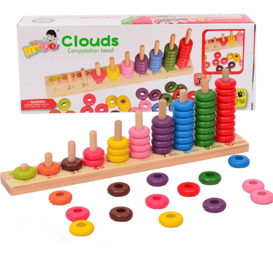 Cloud Computation Bead Wooden Toy - Kiddie Land