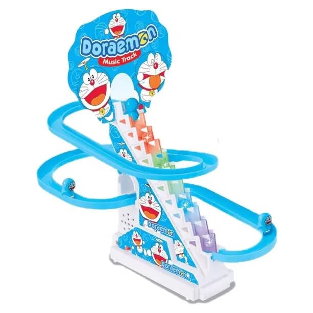 Electric Doraemon Slide Racing Track Set With Lights & Music - Kiddie Land
