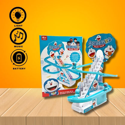 Electric Doraemon Slide Racing Track Set With Lights & Music - Kiddie Land