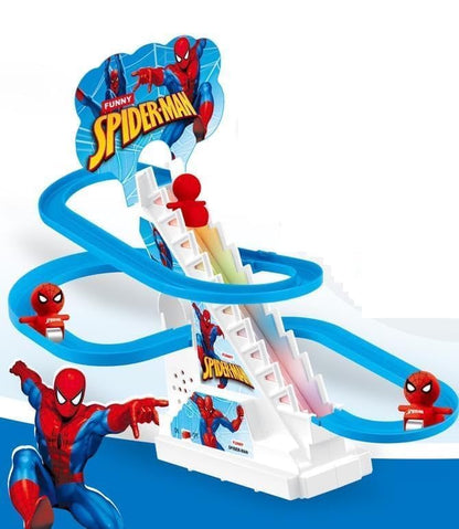 Electric Spider - man Slide Racing Track Set With Lights & Music - Kiddie Land