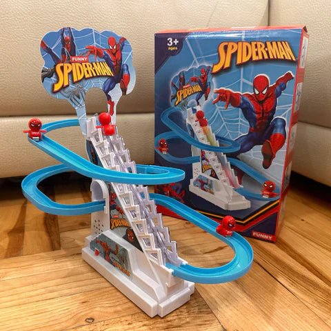 Electric Spider - man Slide Racing Track Set With Lights & Music - Kiddie Land