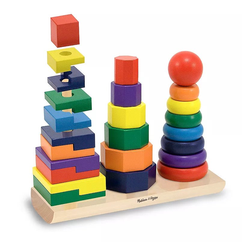 Geometric Wooden Toy Stacker - Kiddie Land