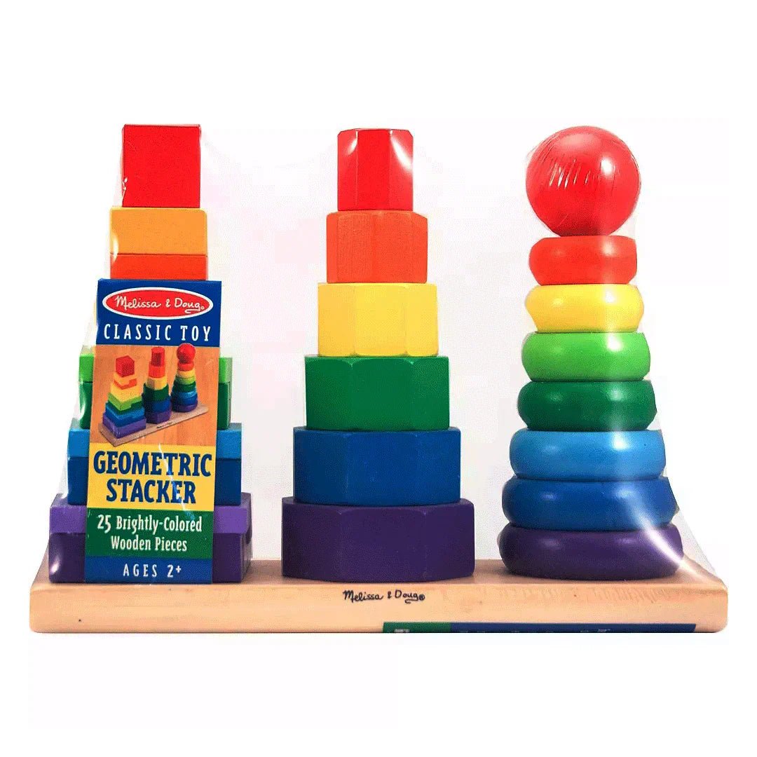 Geometric Wooden Toy Stacker - Kiddie Land