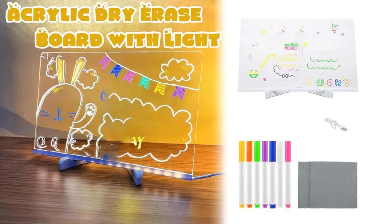 LED Glow Drawing Board for Kids - Kiddie Land
