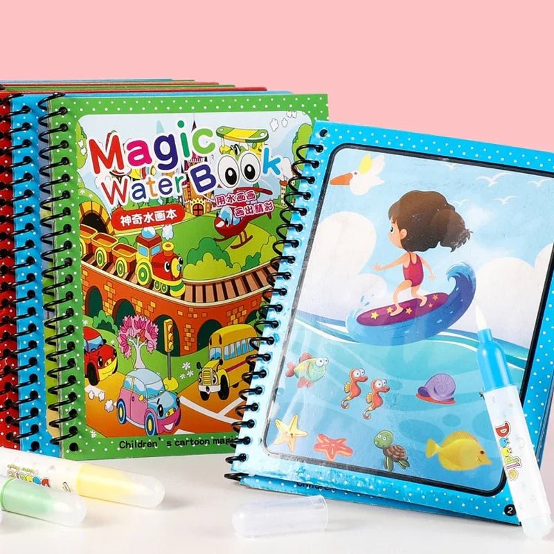 Magic Water Drawing Coloring Book - Kiddie Land
