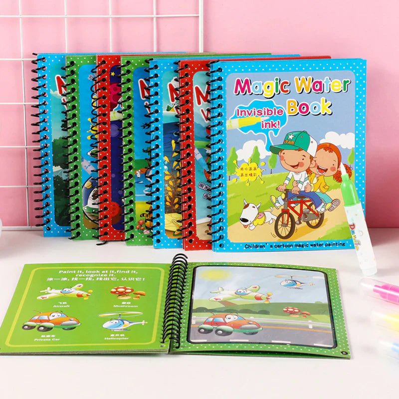 Magic Water Drawing Coloring Book - Kiddie Land