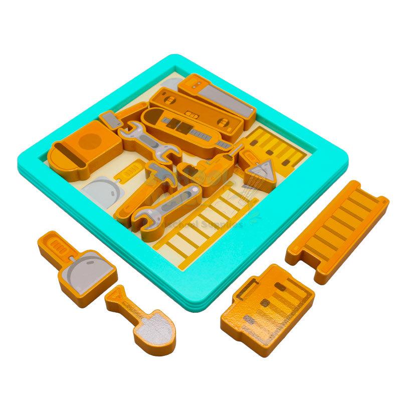 Montessori Wooden Tool Kit Jigsaw Puzzle Board - Kiddie Land