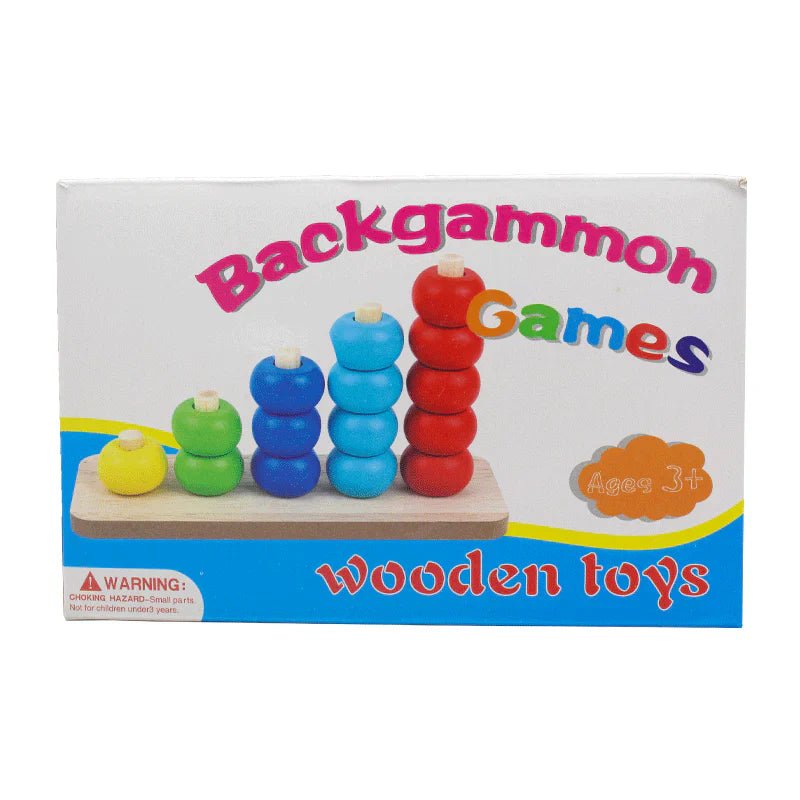 Multicolor Wooden Backgammon Game - Kiddie Land