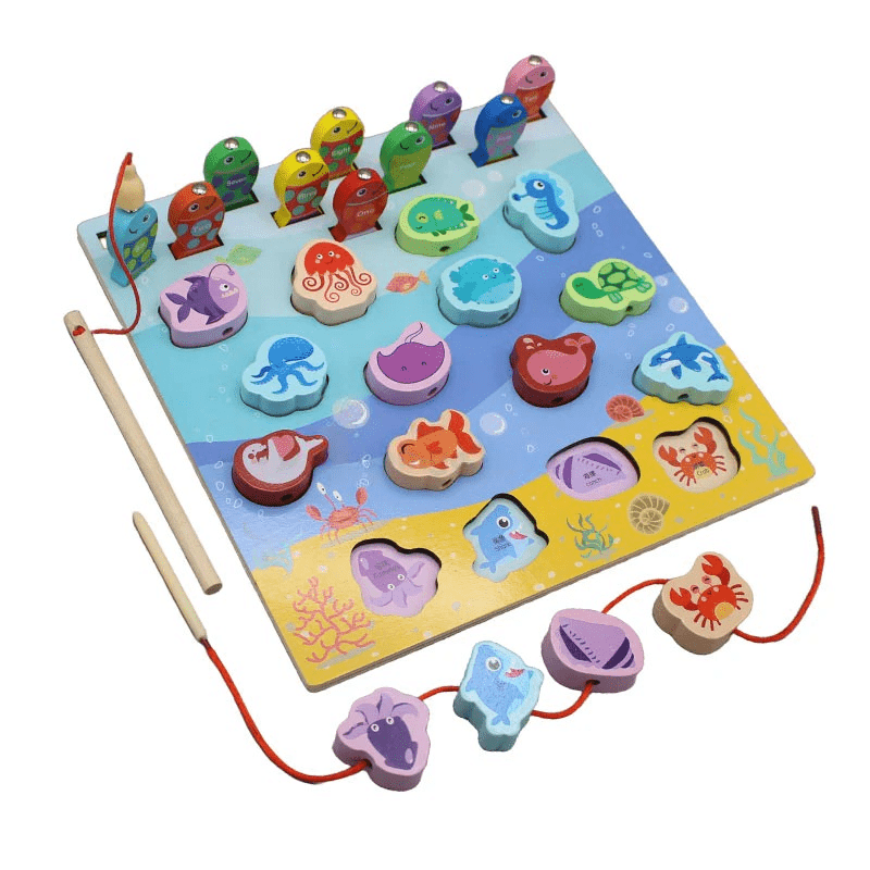 Multifunctional Rope - Threading Building Block Matching Board - Kiddie Land