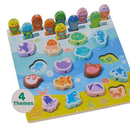 Multifunctional Rope - Threading Building Block Matching Board - Kiddie Land