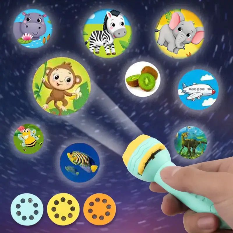 Projection Flashlight for Kids (3 Discs) - Kiddie Land