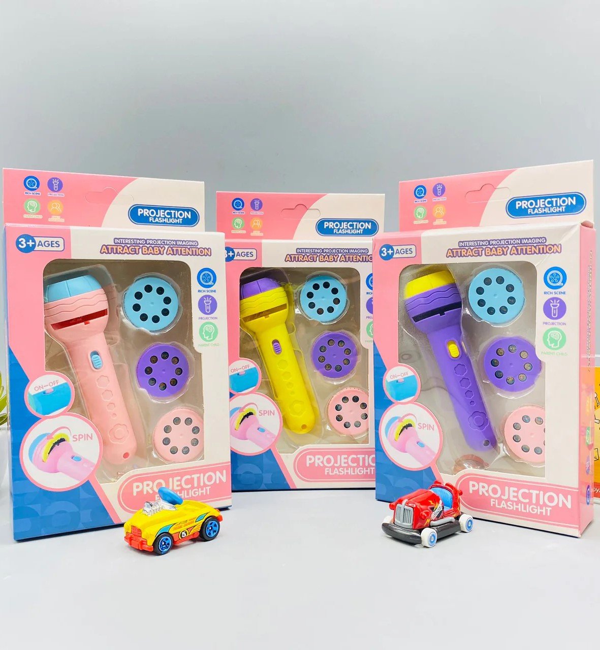 Projection Flashlight for Kids (3 Discs) - Kiddie Land