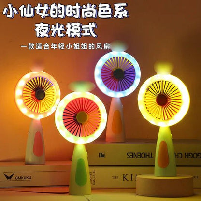 Rechargeable & Portable LED Lighting Mini Fan - Kiddie Land