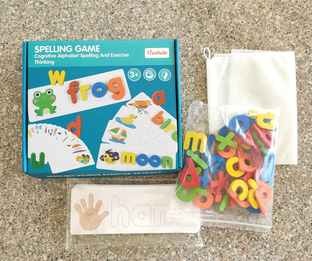 Spelling Game: Numbers, Letters Matching & Tracing (3 in 1) - Kiddie Land
