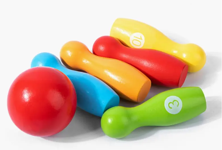Wooden Bowling Spill Game for Kids