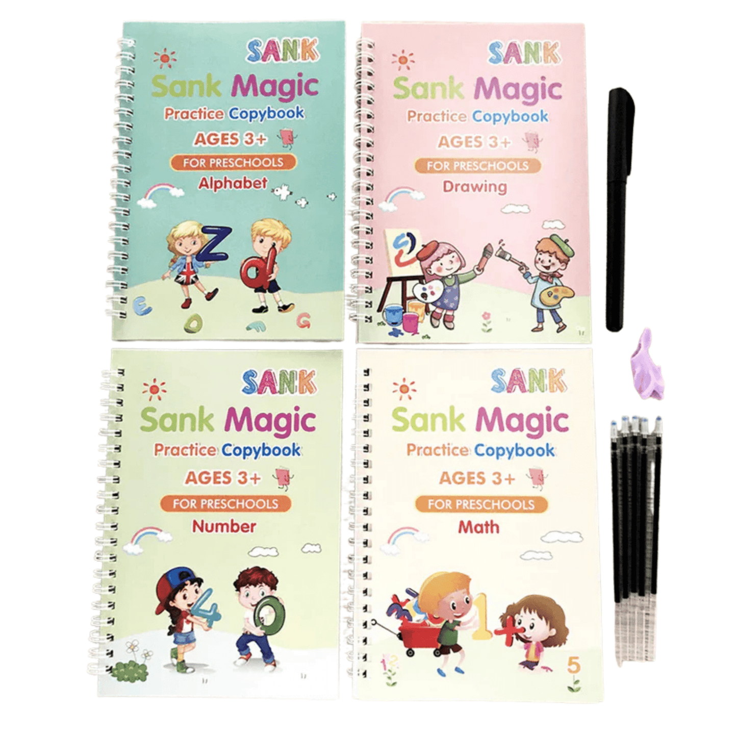 Two In One Kids Learning Deal (Sank Magic Book + Water Magic Book) - Kiddie Land