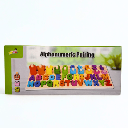 Wooden 3 in 1 Alphanumeric Pairing Toy - Kiddie Land