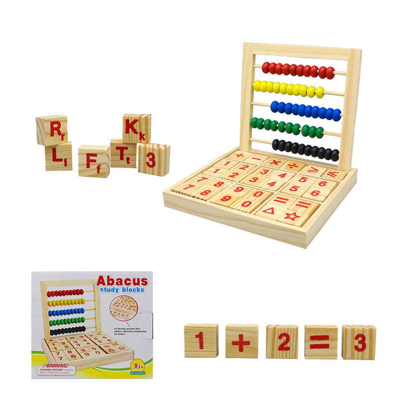 Wooden Abacus Study Blocks - Kiddie Land
