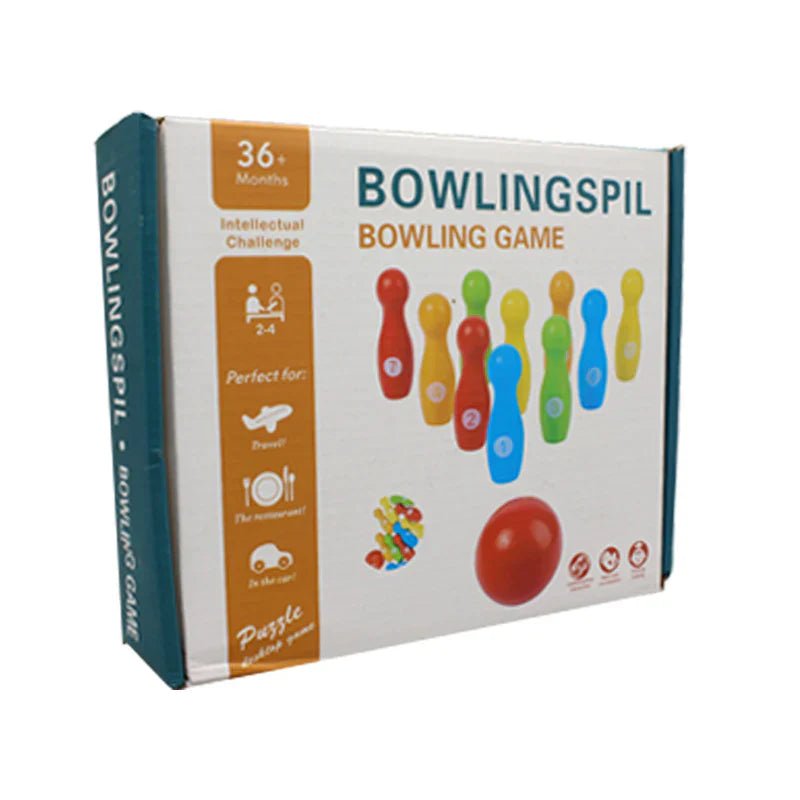 Wooden Bowling Spill Game for Kids - Kiddie Land