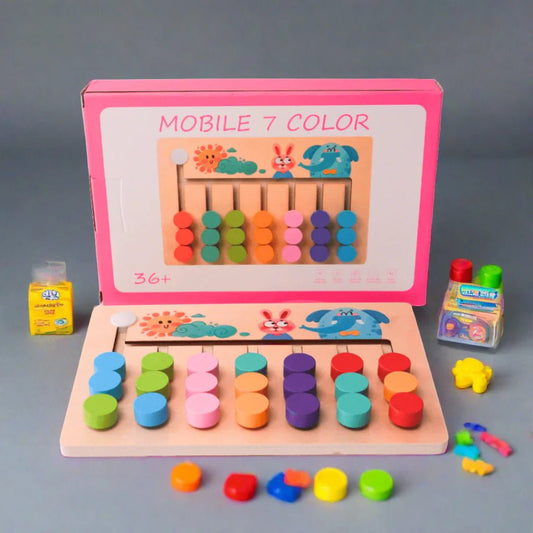 Wooden Mobile 7 Colour Match Toy - Kiddie Land