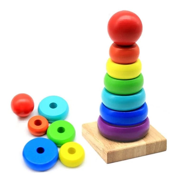 Wooden Rainbow Tower Small - Kiddie Land