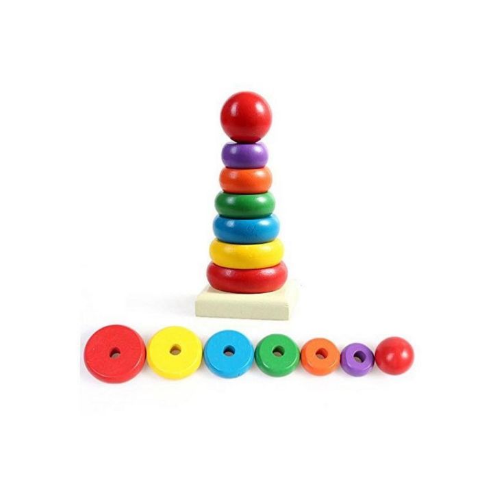 Wooden Rainbow Tower Small - Kiddie Land